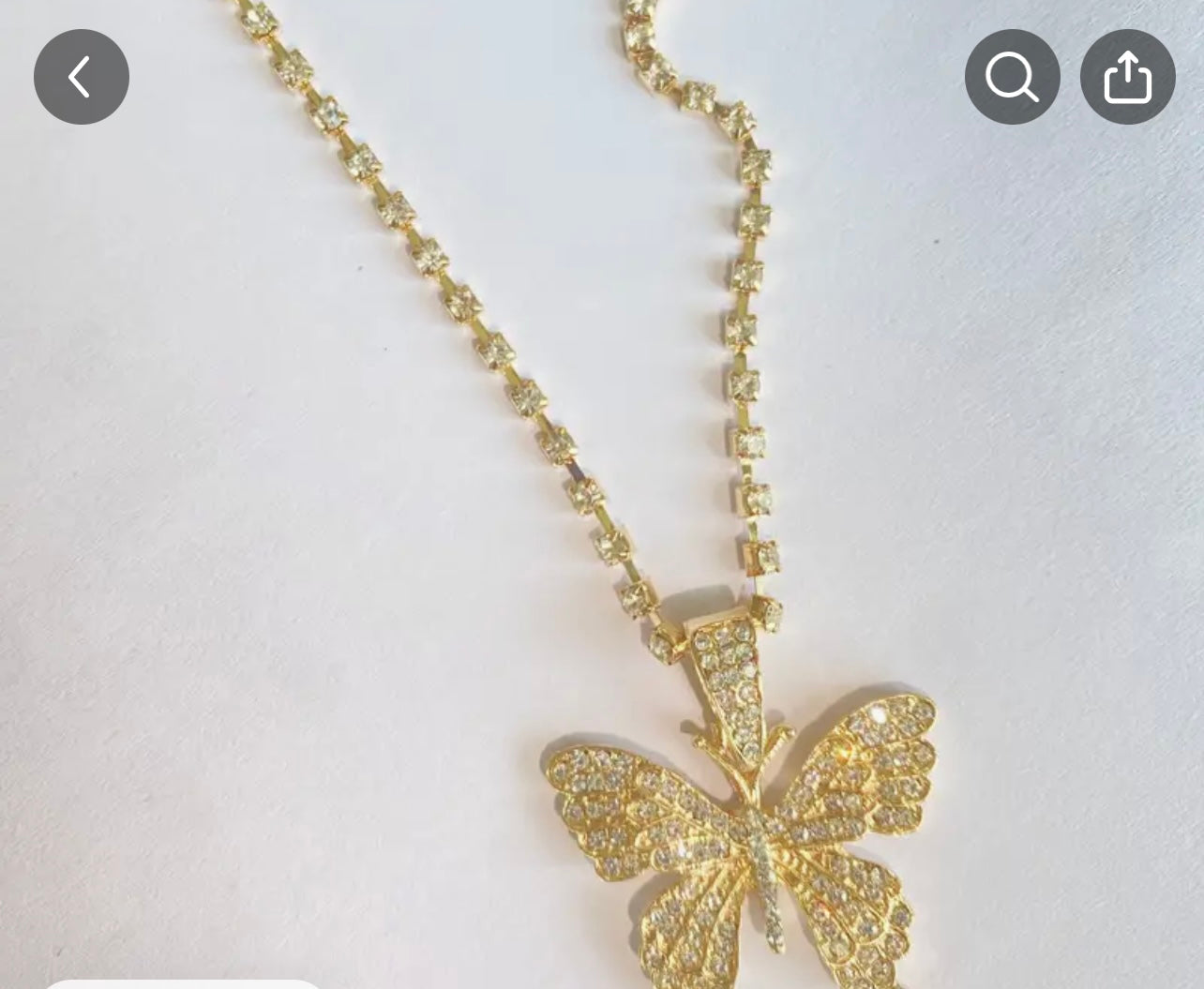 Shiny Butterfly Chain Necklace