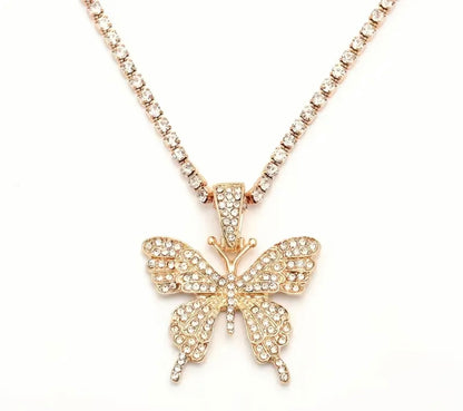 Shiny Butterfly Chain Necklace