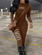 Pattern Letter Jumpsuit