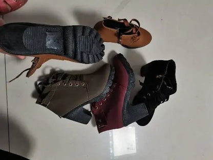 winter spring short boot woman ankle boots lace-