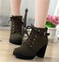 winter spring short boot woman ankle boots lace-